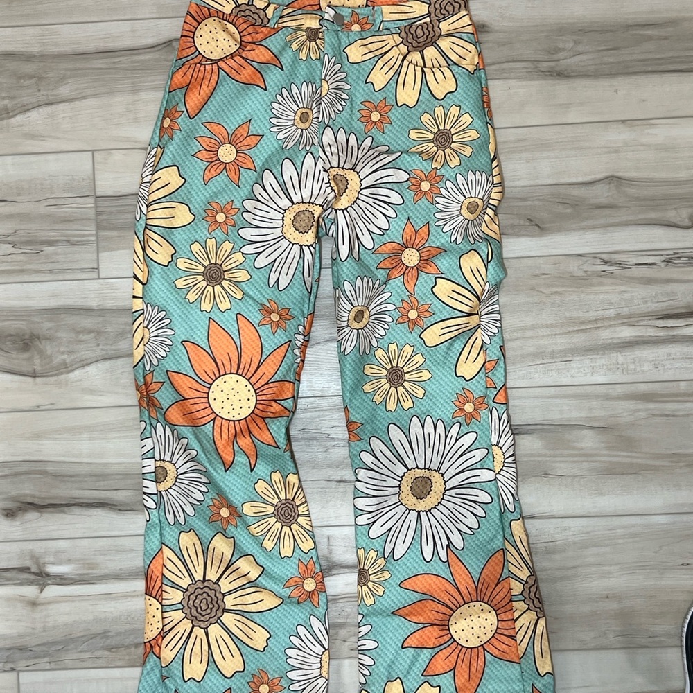 Floral Boot Cut Pants